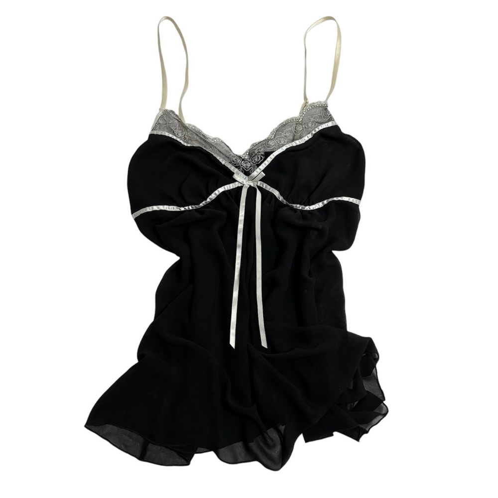 Linea Donatella black slip dress